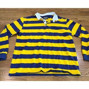 Mens Kings of NY Rugby Shirt Purple and Gold Size Large